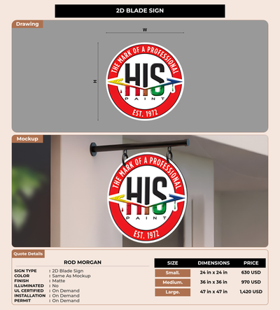 CUSTOM MOCKUP SIGN FOR Rod Morgan