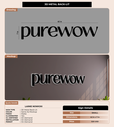 CUSTOM MOCKUP SIGN FOR lainie nowicki