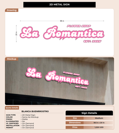 CUSTOM MOCKUP SIGN FOR Blanca Buenrrostro