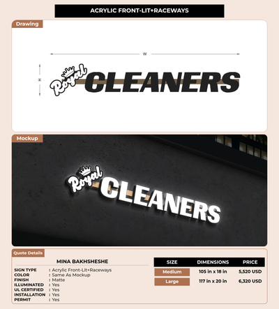 CUSTOM MOCKUP SIGN FOR Mina Bakhsheshe