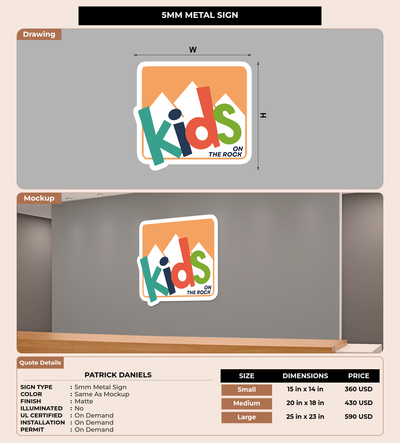 CUSTOM MOCKUP SIGN FOR Patrick Daniels