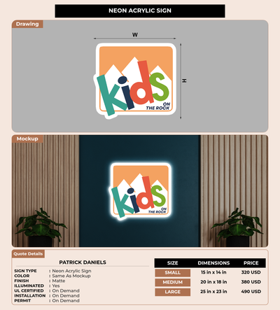 CUSTOM MOCKUP SIGN FOR Patrick Daniels
