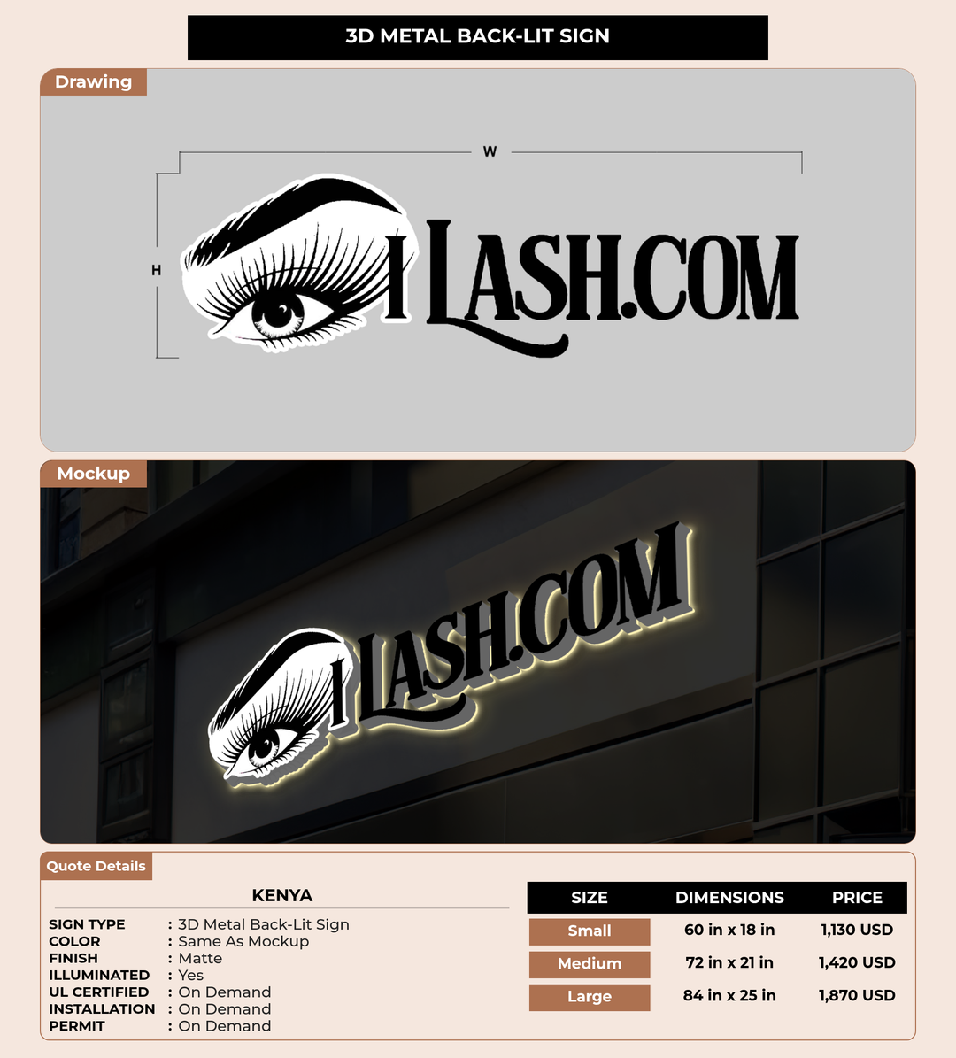 CUSTOM MOCKUP SIGN FOR Kenya
