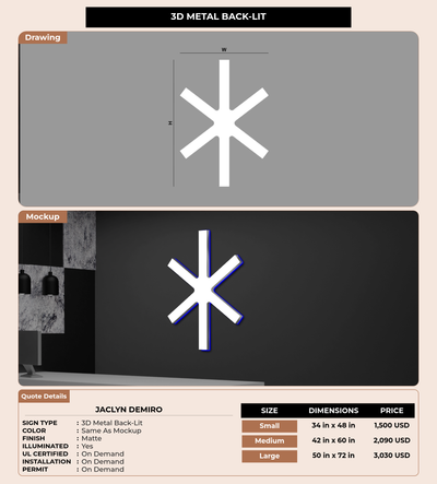 CUSTOM MOCKUP SIGN FOR Jaclyn DeMiro