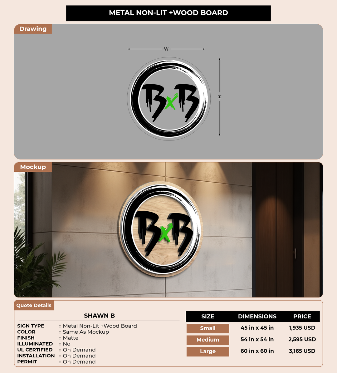 CUSTOM MOCKUP SIGN FOR Shawn b