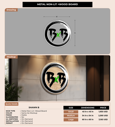CUSTOM MOCKUP SIGN FOR Shawn b