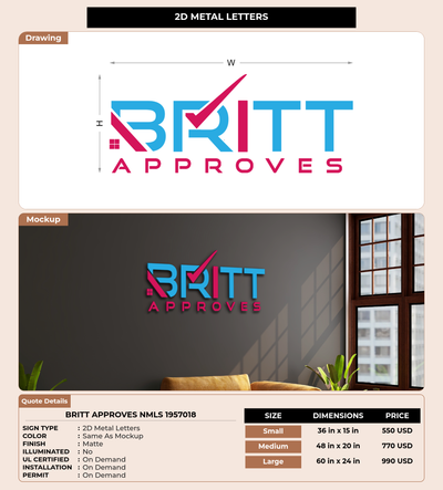 CUSTOM MOCKUP SIGN FOR Britt Approves NMLS 1957018