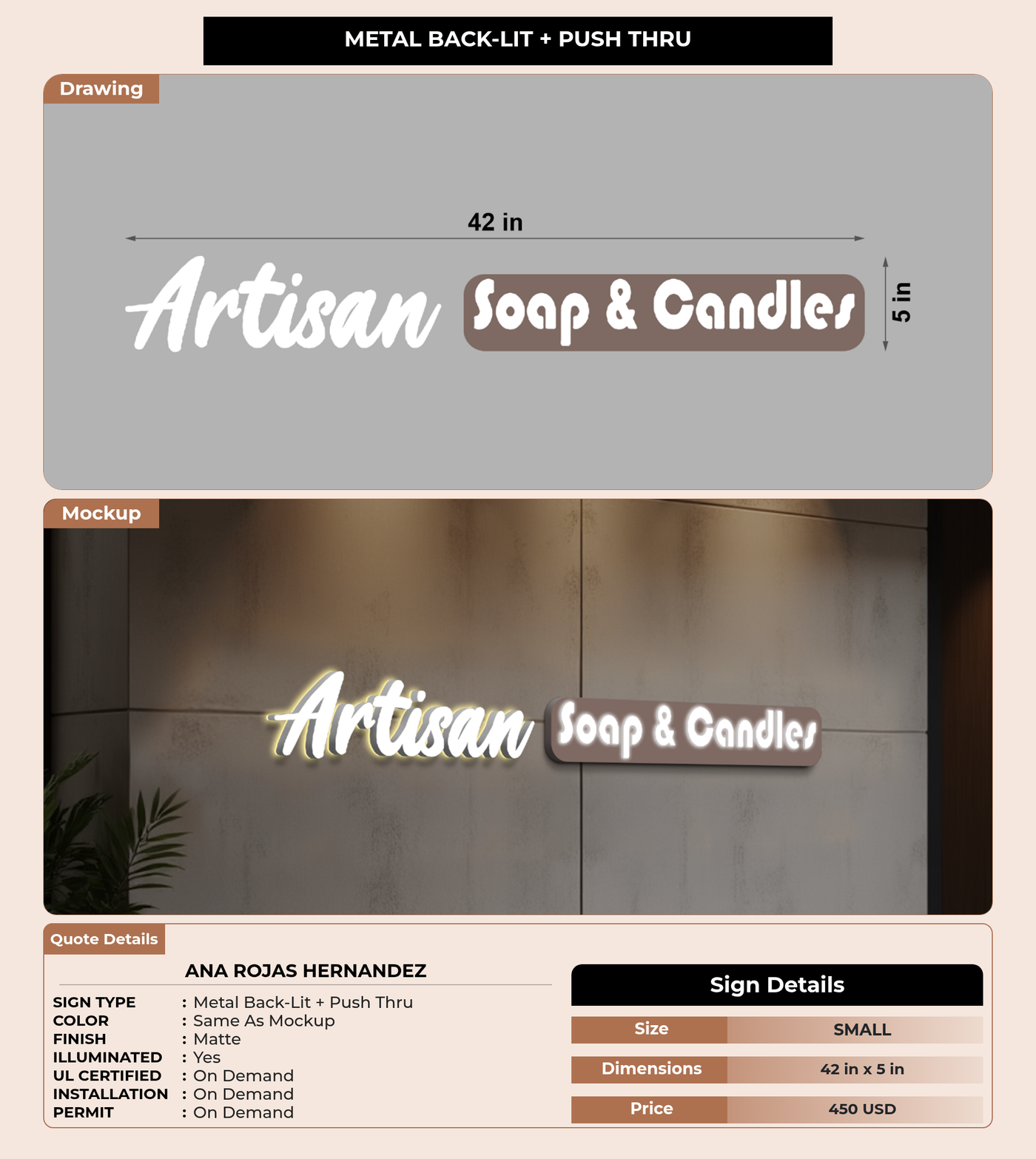 CUSTOM MOCKUP SIGN FOR Ana Rojas Hernandez