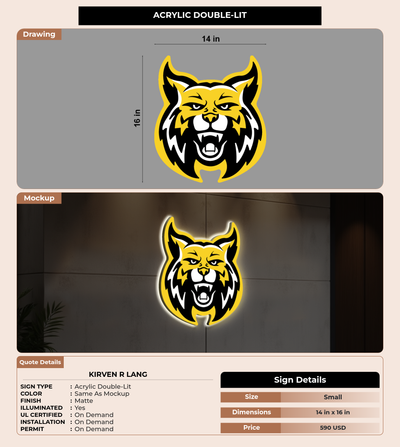 CUSTOM MOCKUP SIGN FOR Kirven R Lang