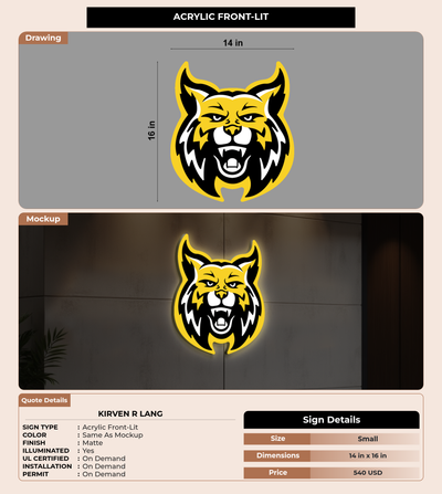 CUSTOM MOCKUP SIGN FOR Kirven R Lang