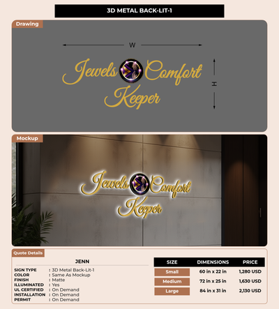 CUSTOM MOCKUP SIGN FOR Jenn