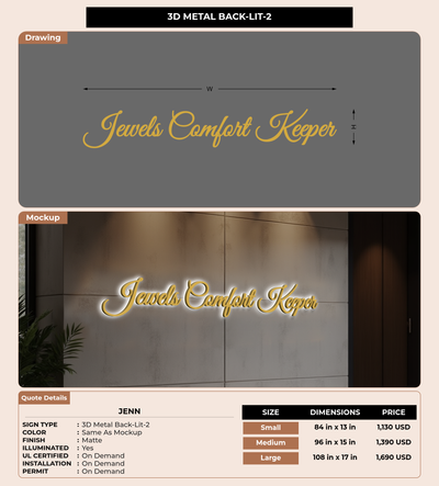 CUSTOM MOCKUP SIGN FOR Jenn