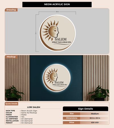 CUSTOM MOCKUP SIGN FOR Lori Salem