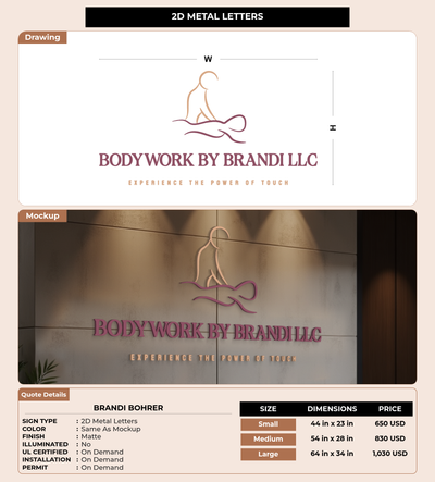 CUSTOM MOCKUP SIGN FOR Brandi Bohrer