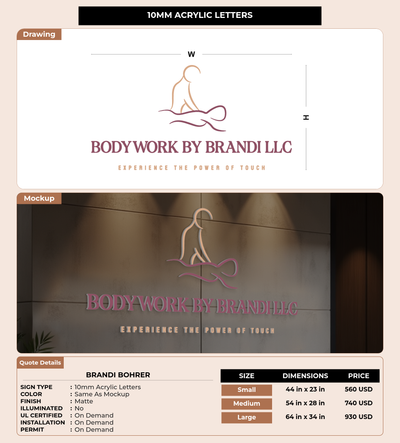 CUSTOM MOCKUP SIGN FOR Brandi Bohrer