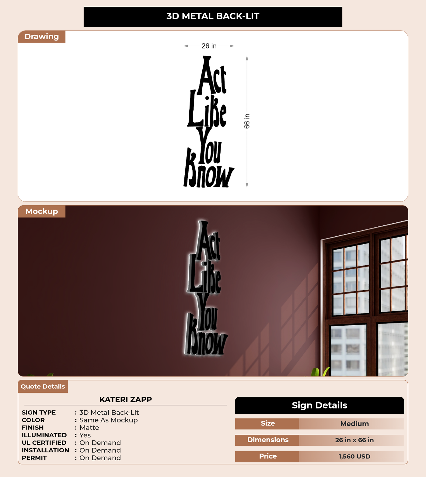 CUSTOM MOCKUP SIGN FOR kateri zapp