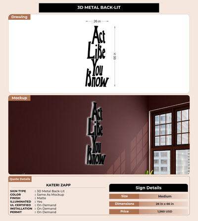 CUSTOM MOCKUP SIGN FOR kateri zapp