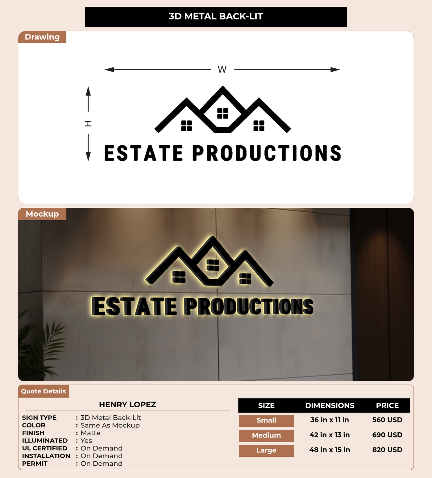 CUSTOM MOCKUP SIGN FOR Henry Lopez