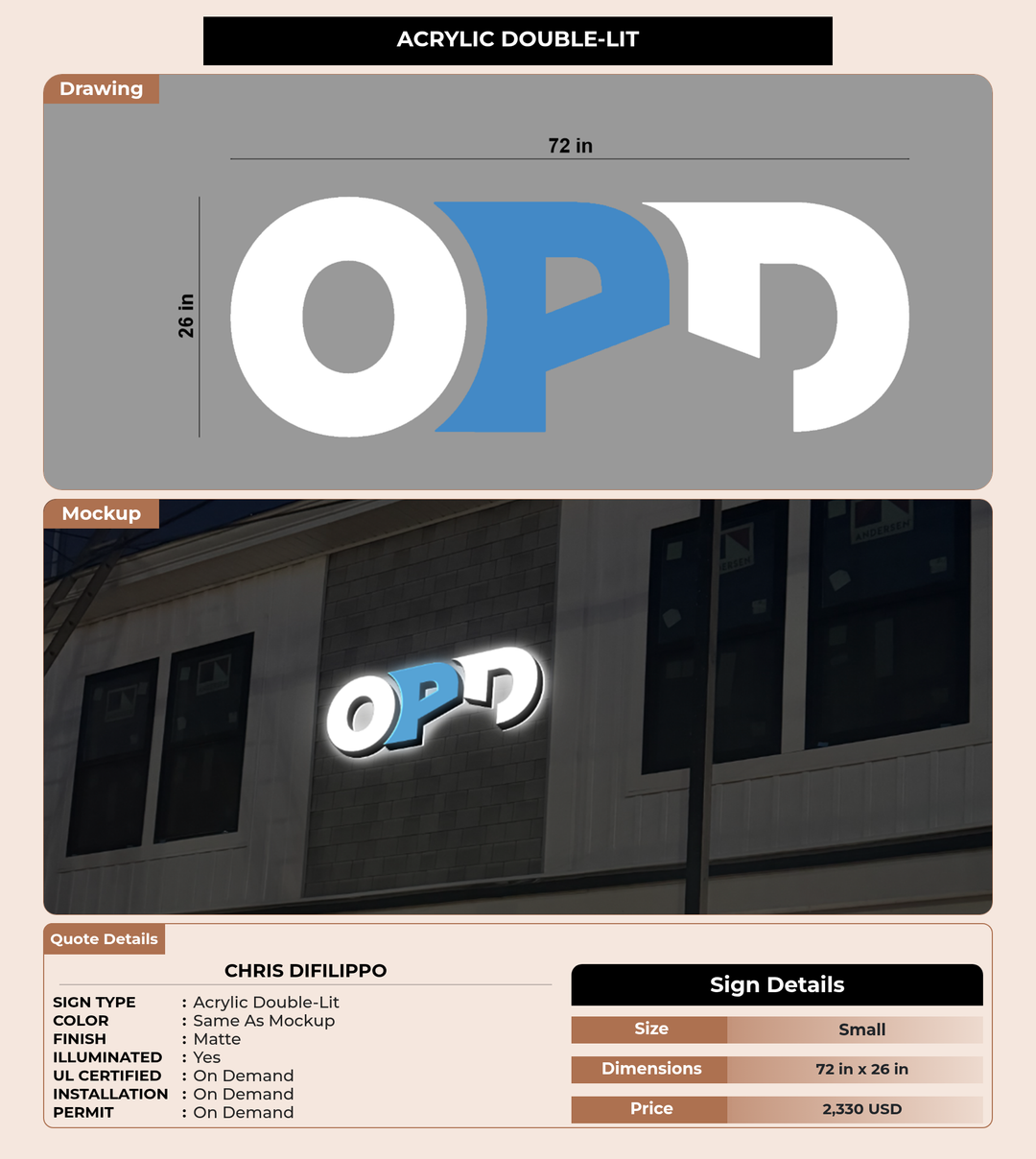 CUSTOM MOCKUP SIGN FOR Chris DiFilippo
