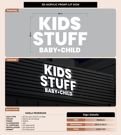 CUSTOM MOCKUP SIGN FOR Karla Pederson