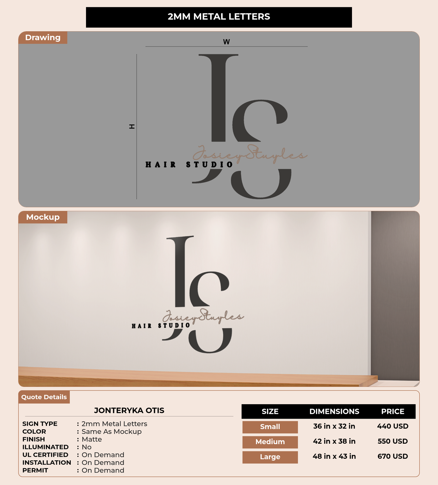 CUSTOM MOCKUP SIGN FOR Jonteryka Otis
