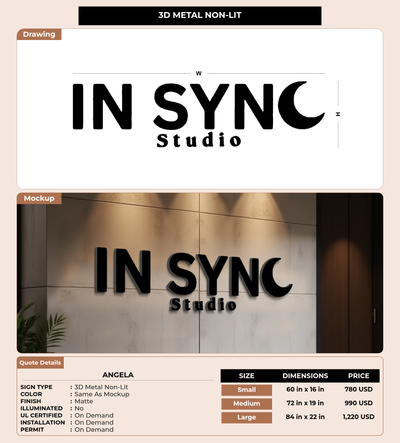 CUSTOM MOCKUP SIGN FOR Angela