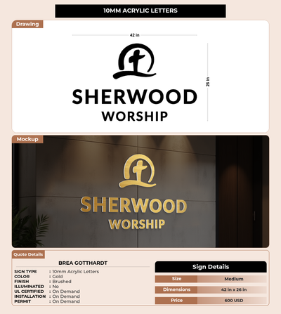 CUSTOM MOCKUP SIGN FOR Brea Gotthardt