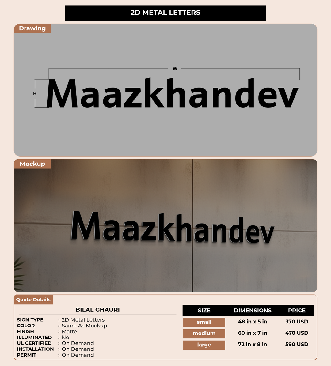 CUSTOM MOCKUP SIGN FOR Bilal Ghauri