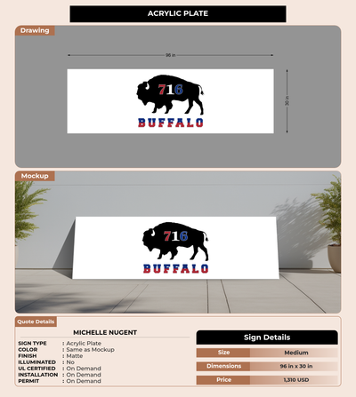 CUSTOM MOCKUP SIGN FOR Michelle Nugent