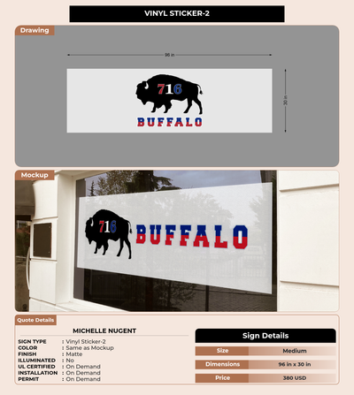 CUSTOM MOCKUP SIGN FOR Michelle Nugent