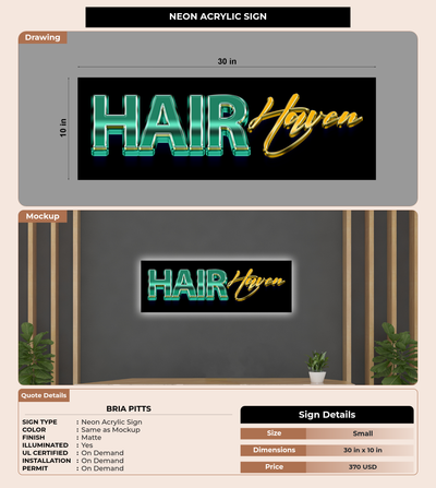 CUSTOM MOCKUP SIGN FOR Bria Pitts