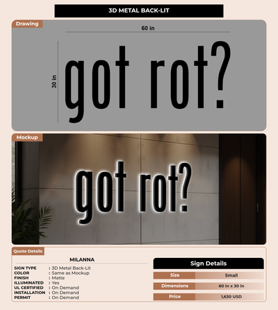 CUSTOM MOCKUP SIGN FOR Milanna