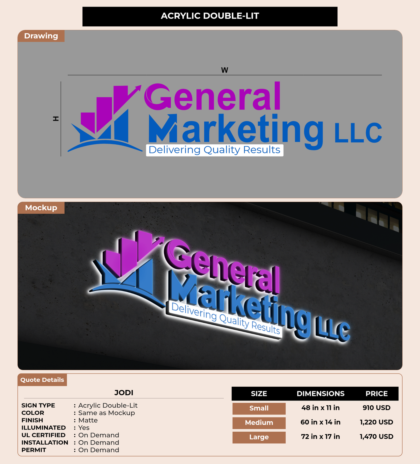 CUSTOM MOCKUP SIGN FOR Jodi