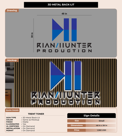 CUSTOM MOCKUP SIGN FOR Trent Toner
