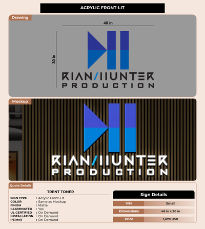 CUSTOM MOCKUP SIGN FOR Trent Toner