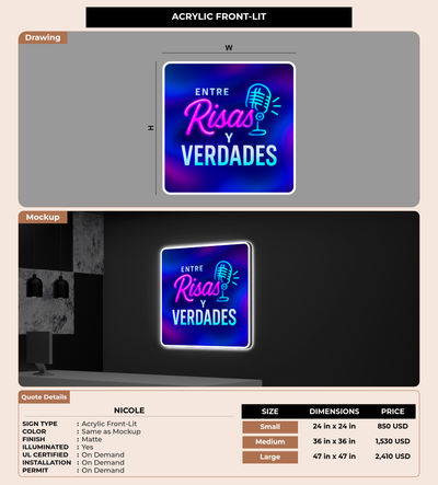 CUSTOM MOCKUP SIGN FOR Nicole