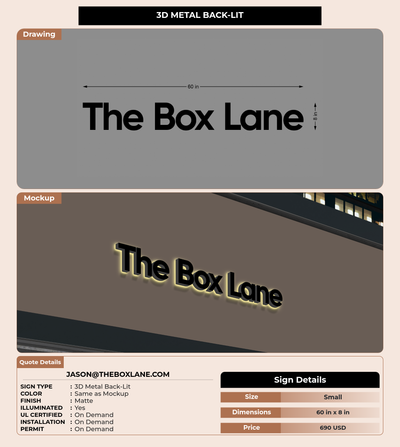 CUSTOM MOCKUP SIGN FOR jason@theboxlane.com