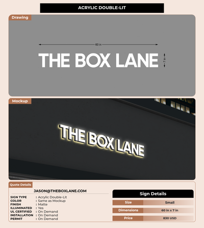 CUSTOM MOCKUP SIGN FOR jason@theboxlane.com