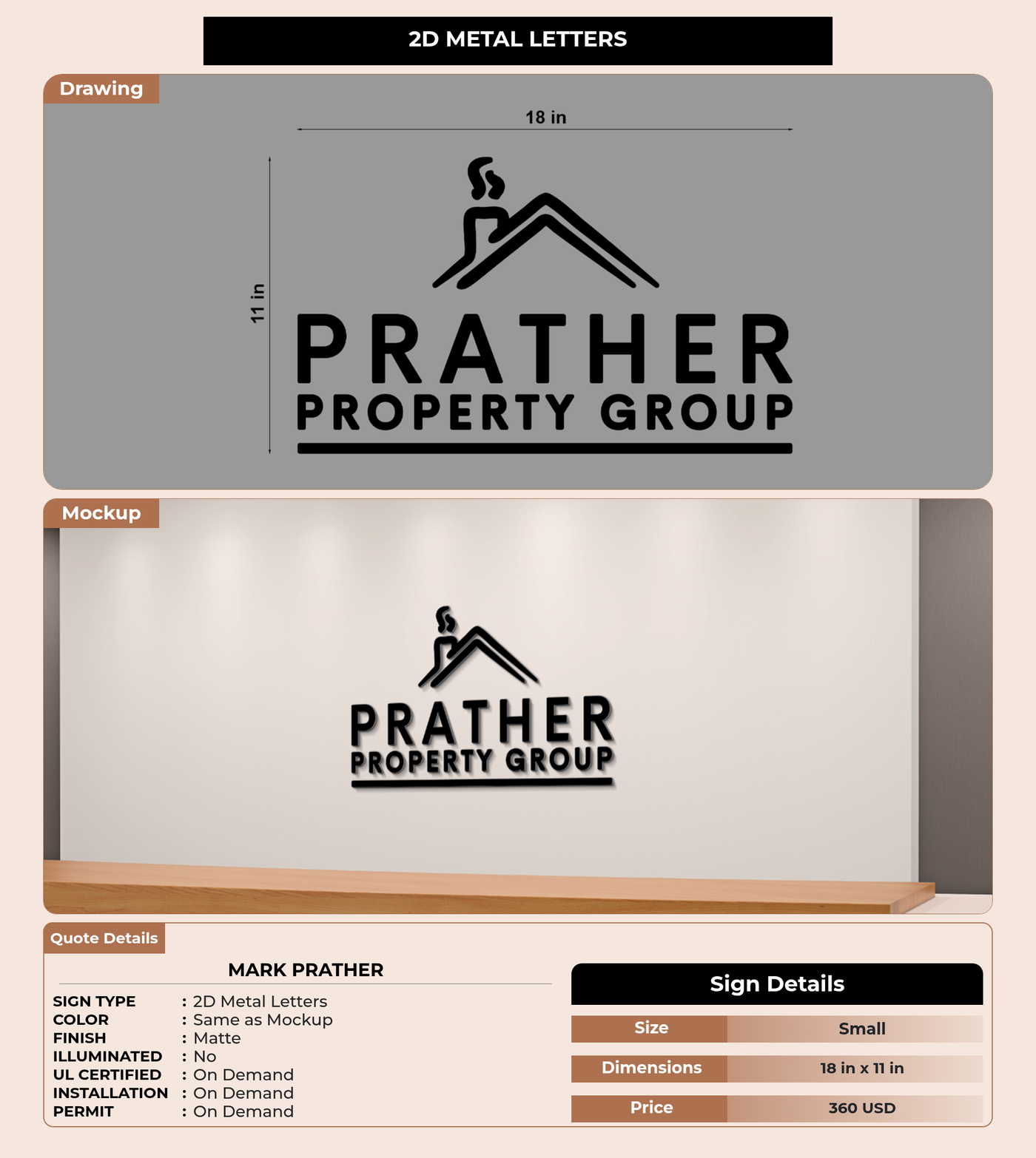 CUSTOM MOCKUP SIGN FOR Mark Prather