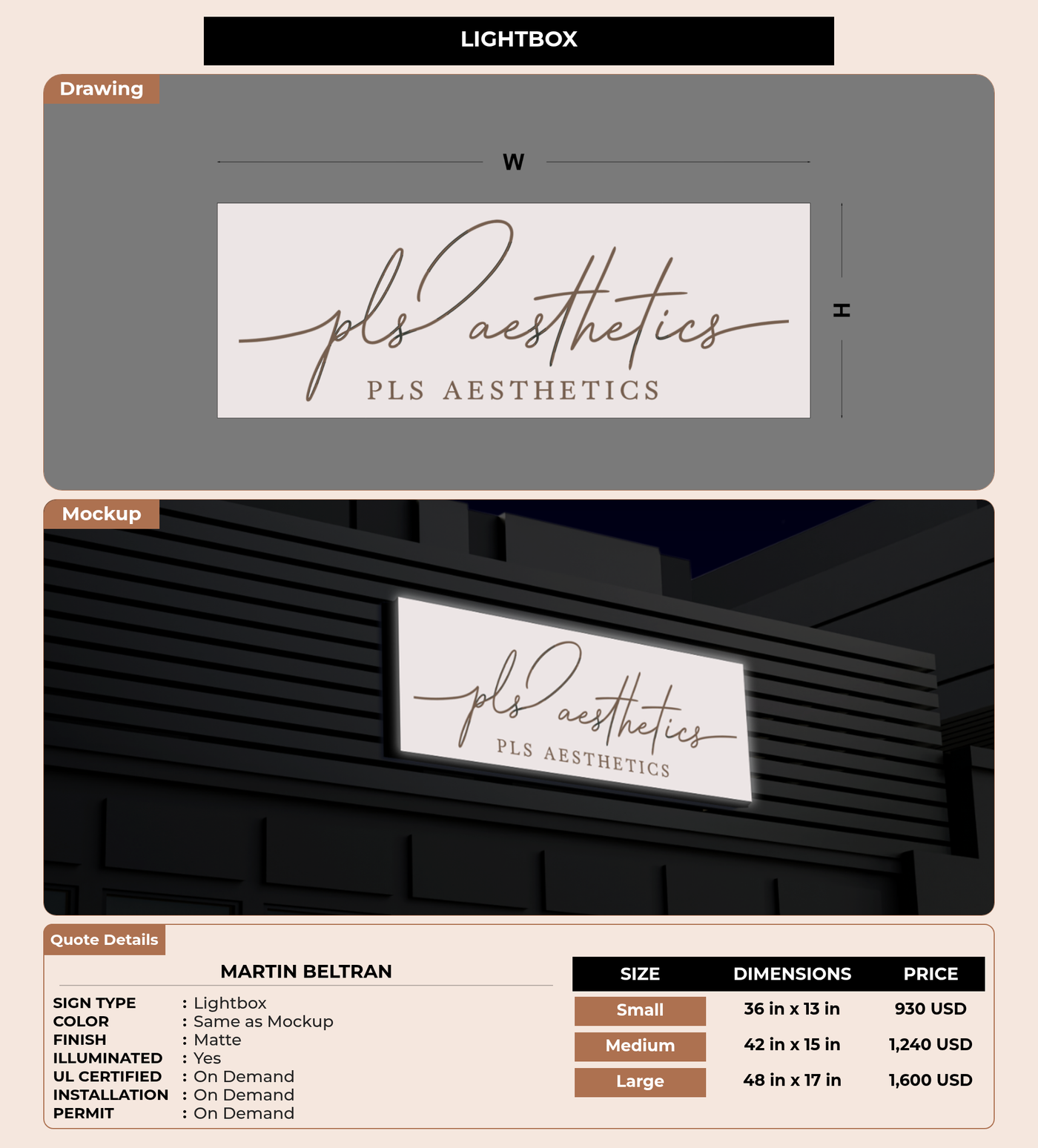 CUSTOM MOCKUP SIGN FOR Martin Beltran