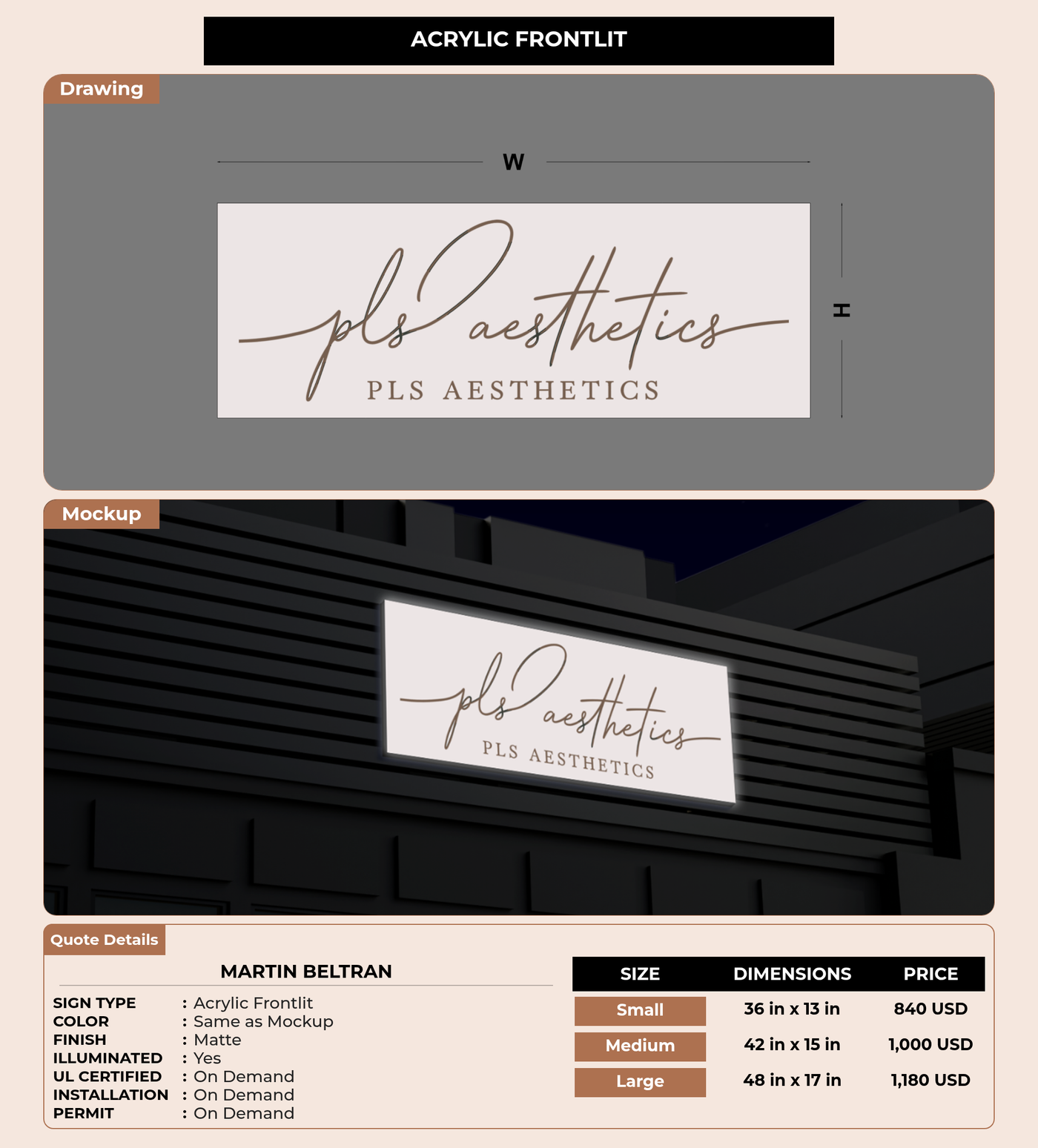 CUSTOM MOCKUP SIGN FOR Martin Beltran