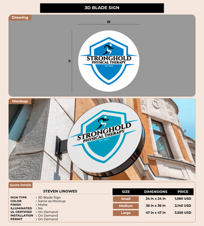 CUSTOM MOCKUP SIGN FOR steven Linowes