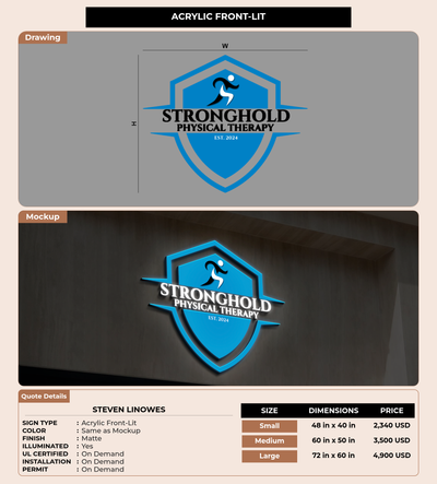 CUSTOM MOCKUP SIGN FOR steven Linowes