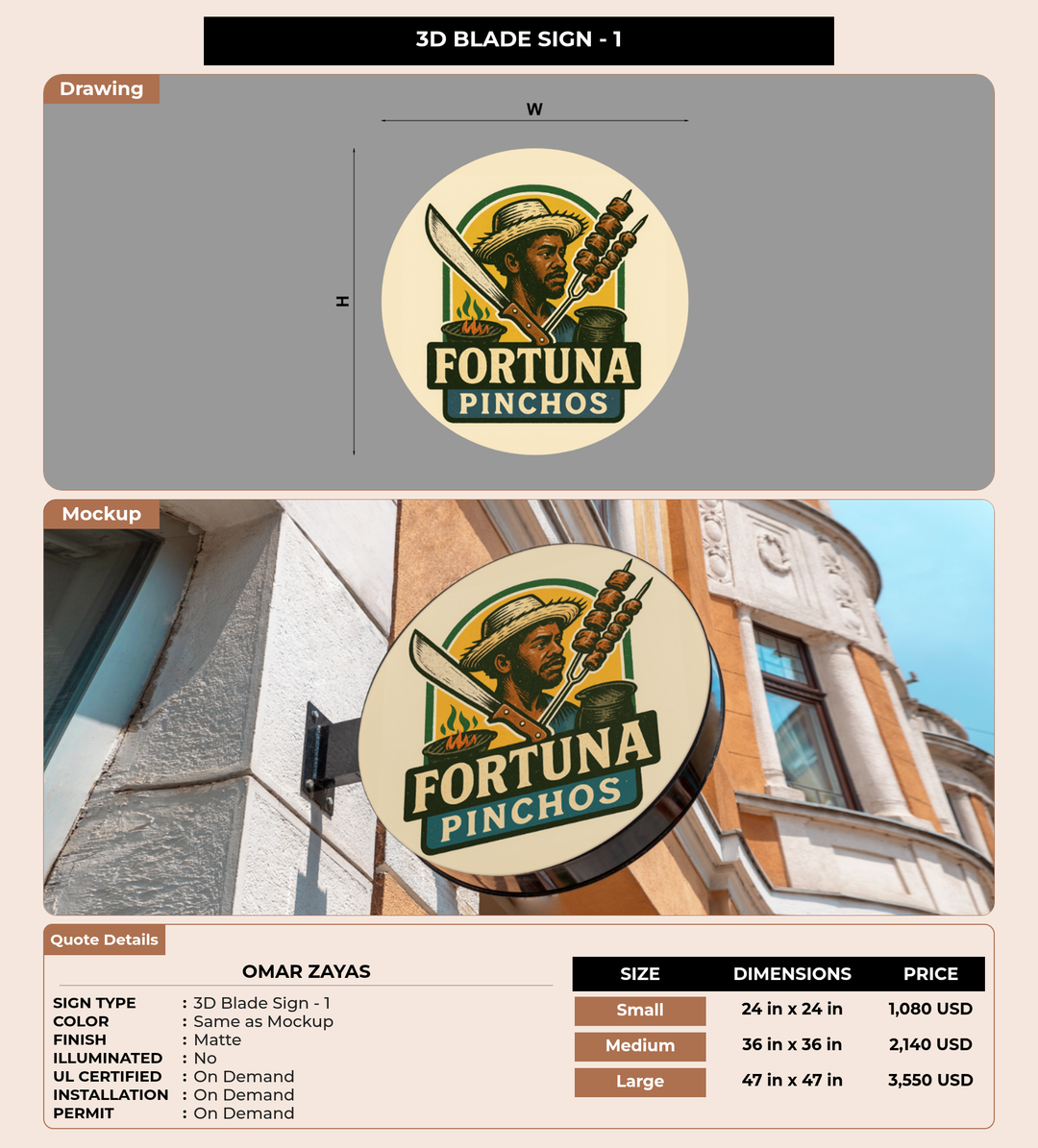 CUSTOM MOCKUP SIGN FOR Omar Zayas