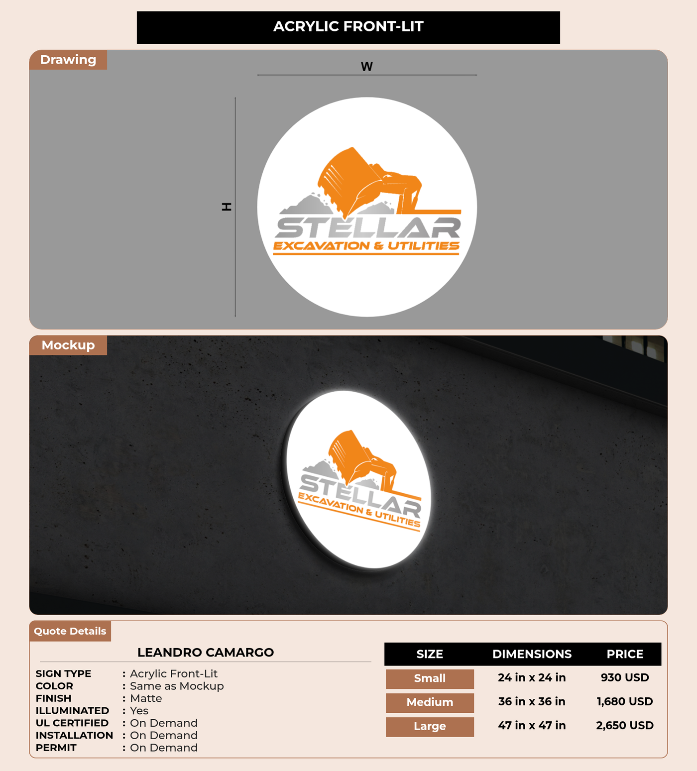 CUSTOM MOCKUP SIGN FOR Leandro Camargo