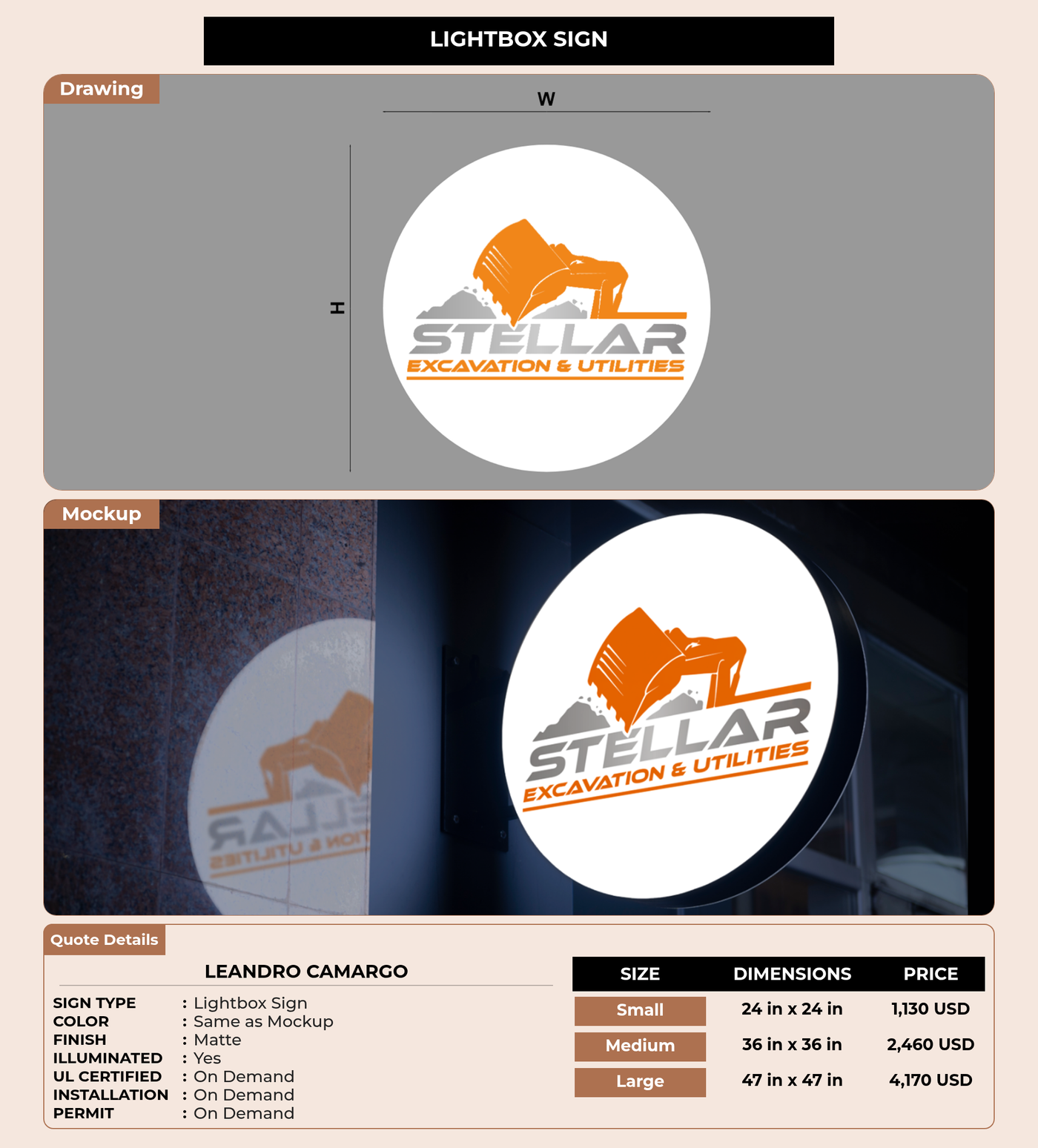 CUSTOM MOCKUP SIGN FOR Leandro Camargo