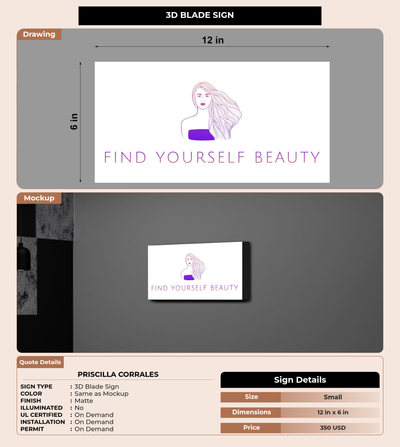 CUSTOM MOCKUP SIGN FOR Priscilla Corrales