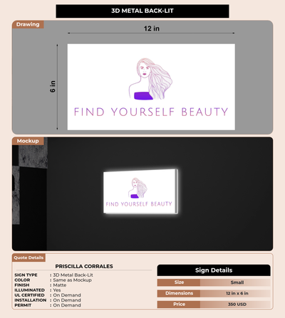 CUSTOM MOCKUP SIGN FOR Priscilla Corrales