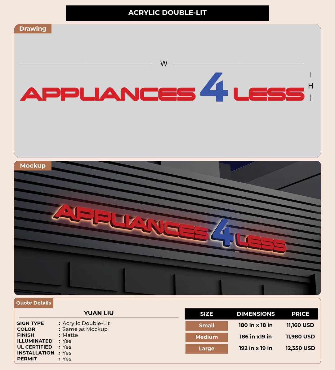 CUSTOM MOCKUP SIGN FOR Yuan liu