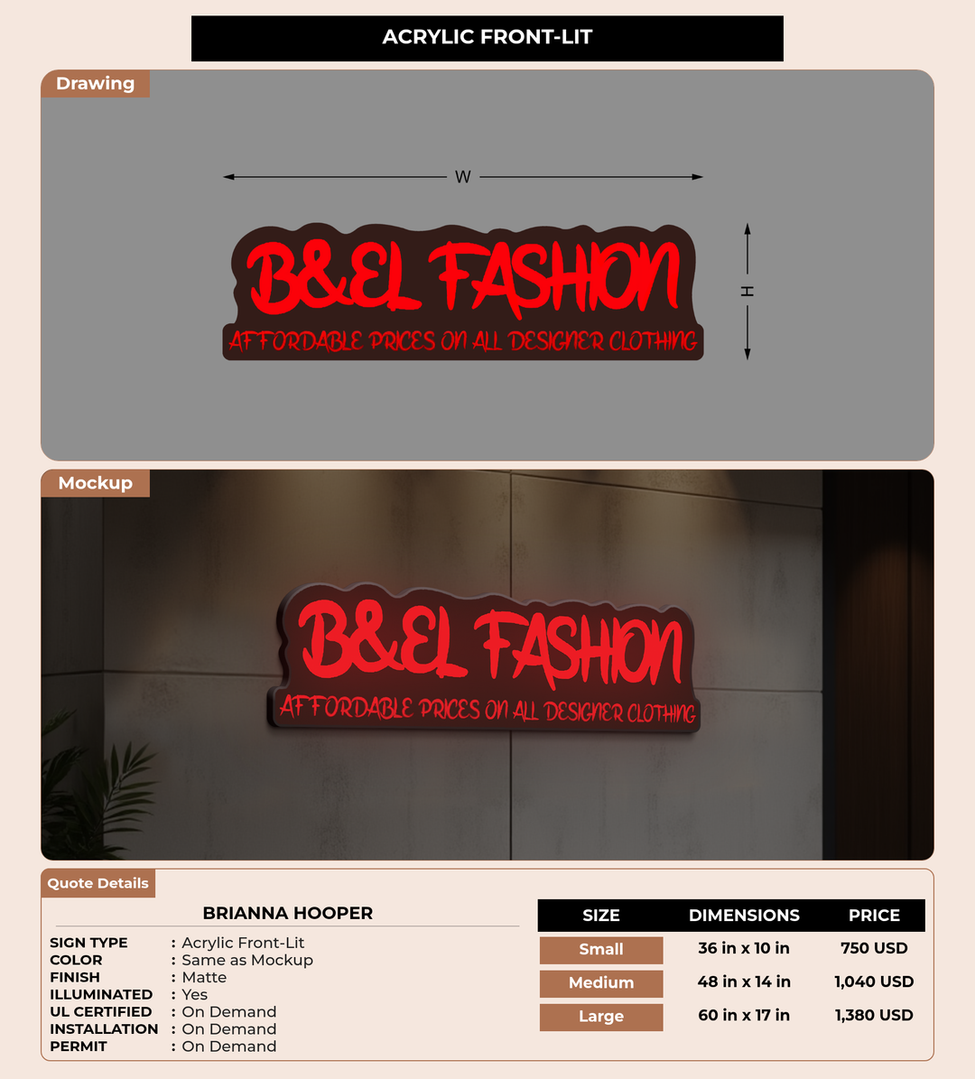 CUSTOM MOCKUP SIGN FOR Brianna Hooper